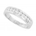 1.10 ct Men's Round Cut Diamond Wedding Band Ring 14 kt White Gold